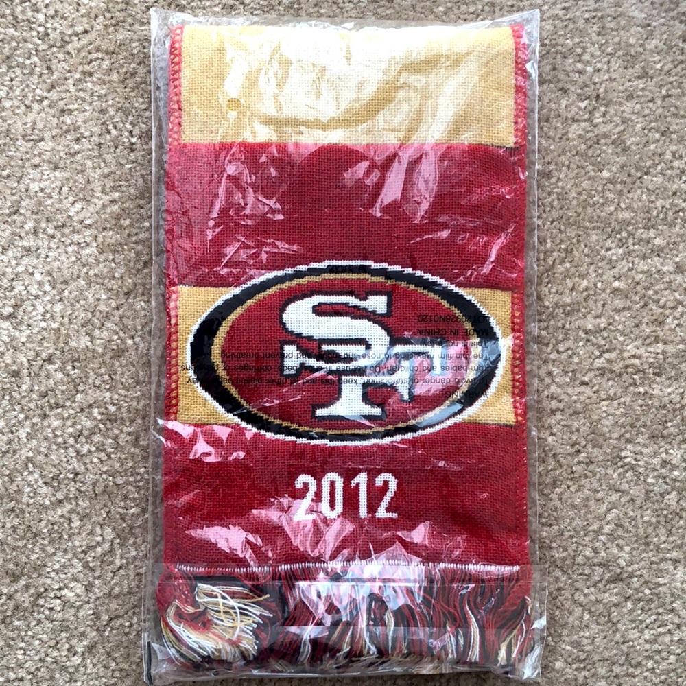 San Francisco SF 49ers 2012 anniversary scarf